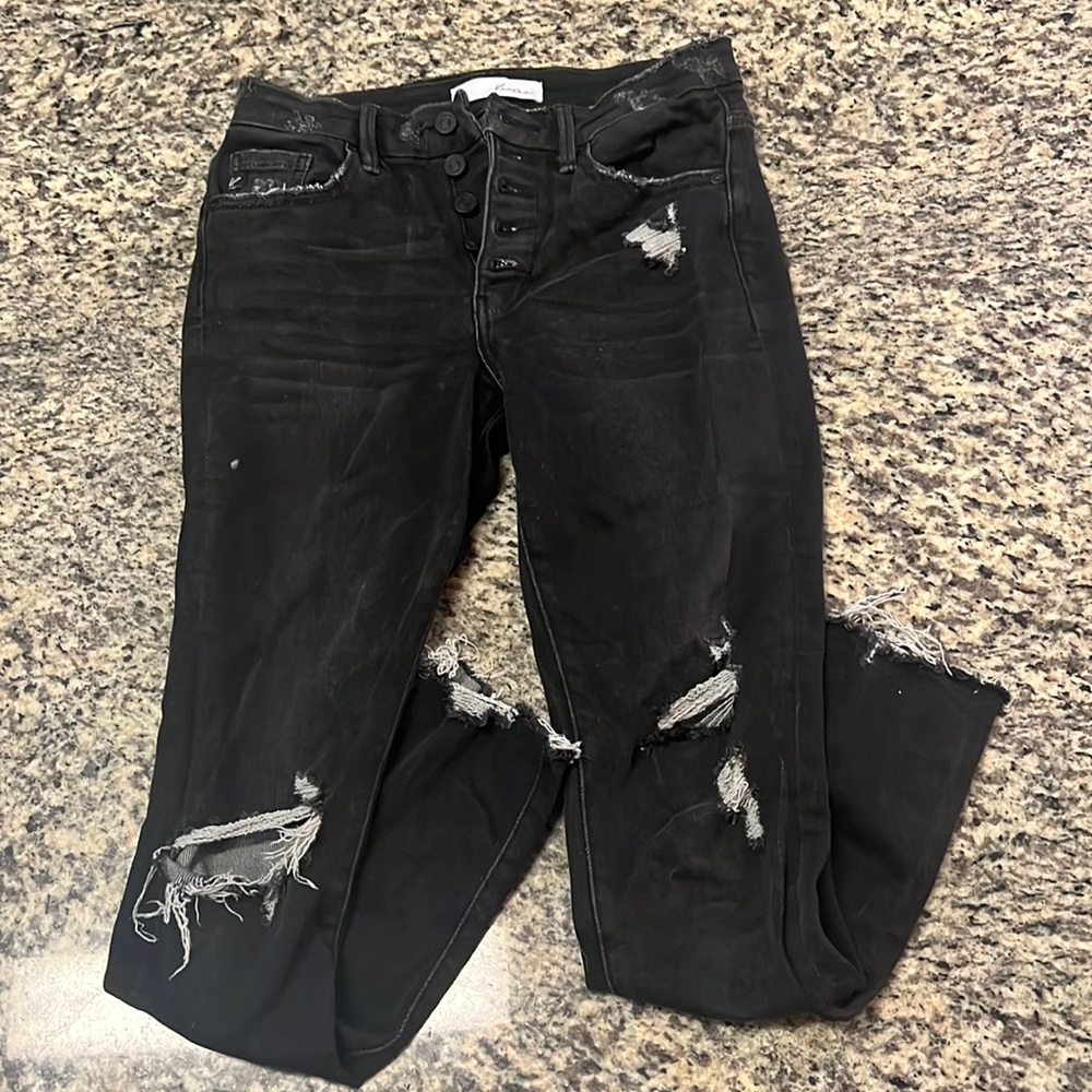 Kancan holey black jeans